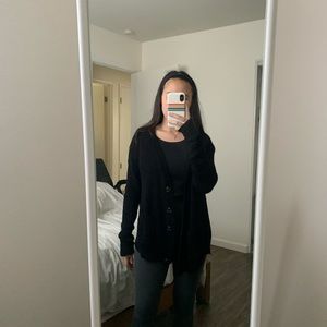 Forever21 Black Knitted Cardigan